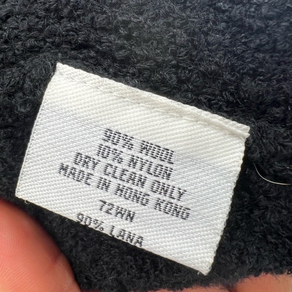 Eileen Fisher black wool black drape cardigan sweater size PL - Picture 5 of 9